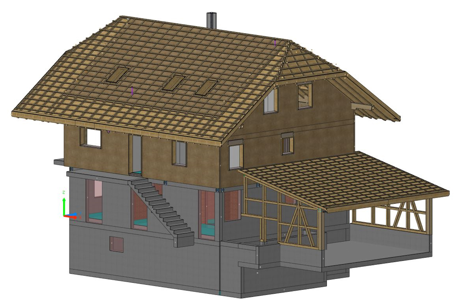 3-D Ansicht Wohnhaus